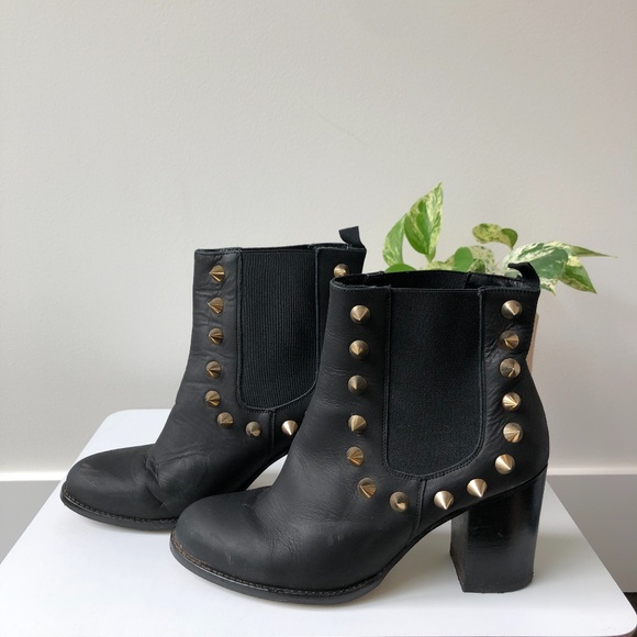BLACK GOLD STUDDED BOOTS - Picture 4 of 7